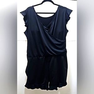 Women’s Black Swim Romper
